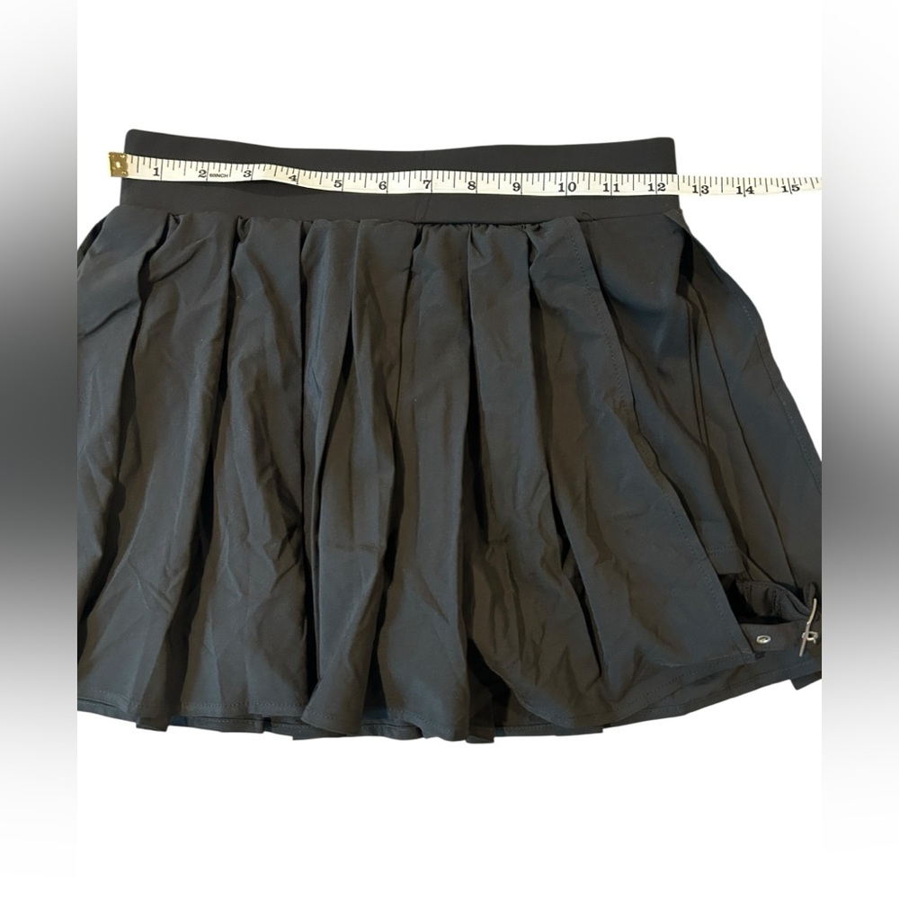 Halara Pleated Pocket Adjustable Buckle Skirt Black XS skort Breezeful Punk - Picture 6 of 8